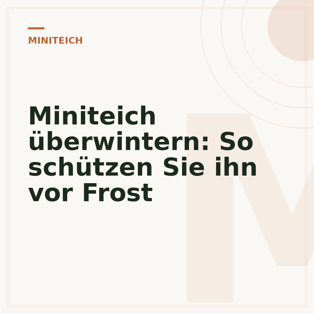 Miniteich überwintern: So schützen Sie ihn vor Frost