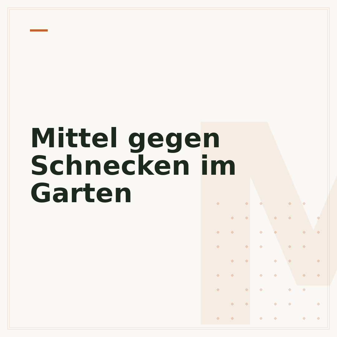 Mittel gegen Schnecken im Garten