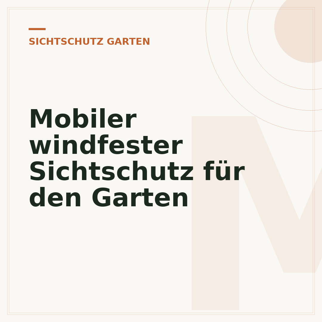 Mobiler windfester Sichtschutz für den Garten