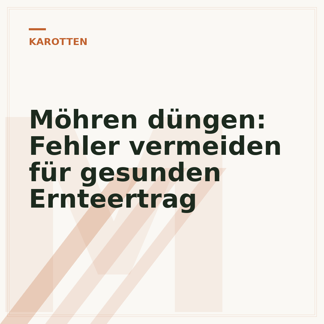 Möhren düngen: Fehler vermeiden für gesunden Ernteertrag