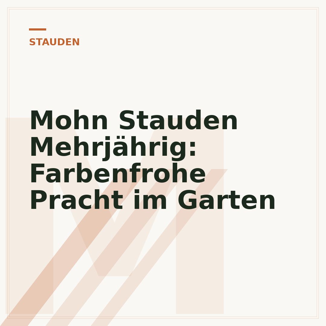 Mohn Stauden Mehrjährig: Farbenfrohe Pracht im Garten