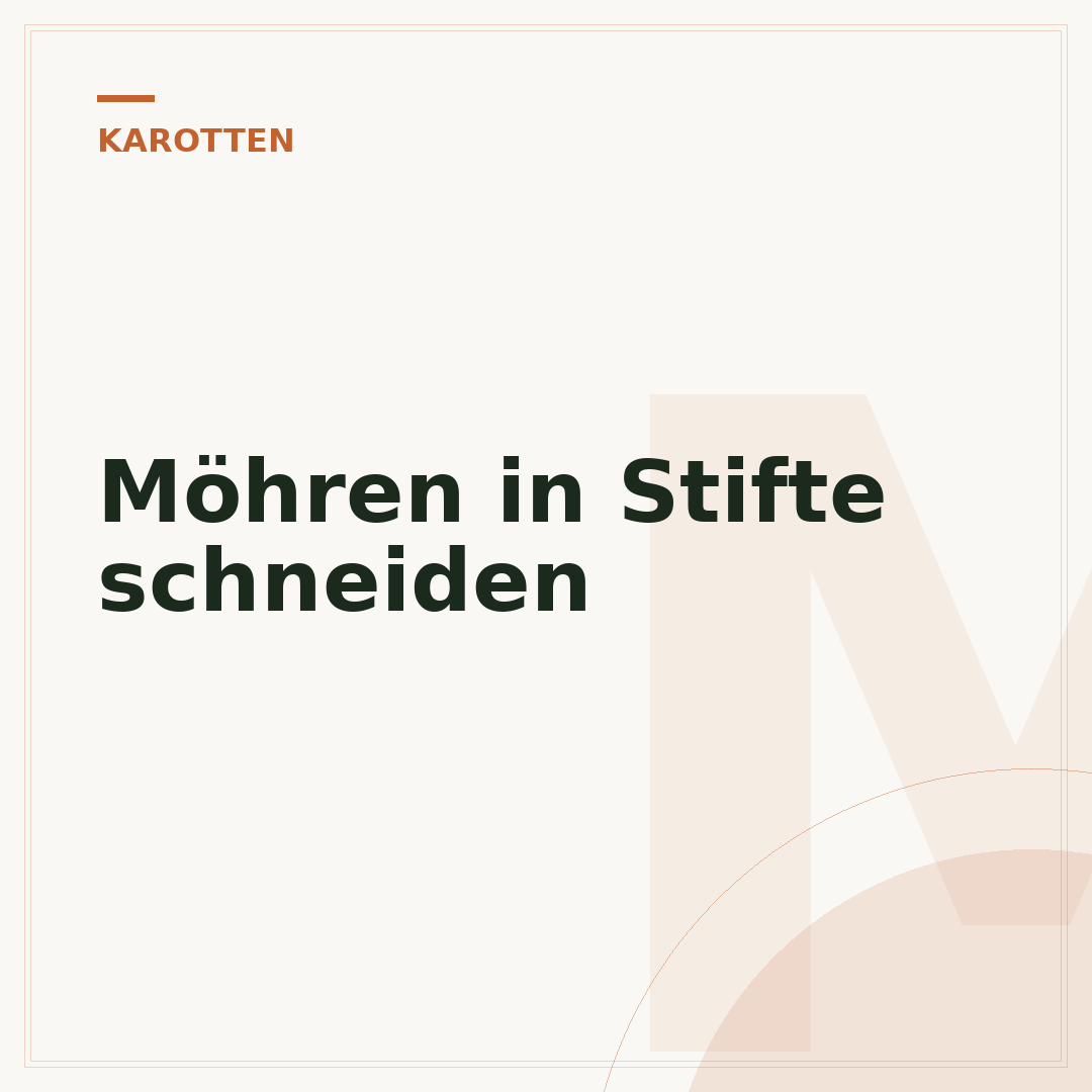 Möhren in Stifte schneiden