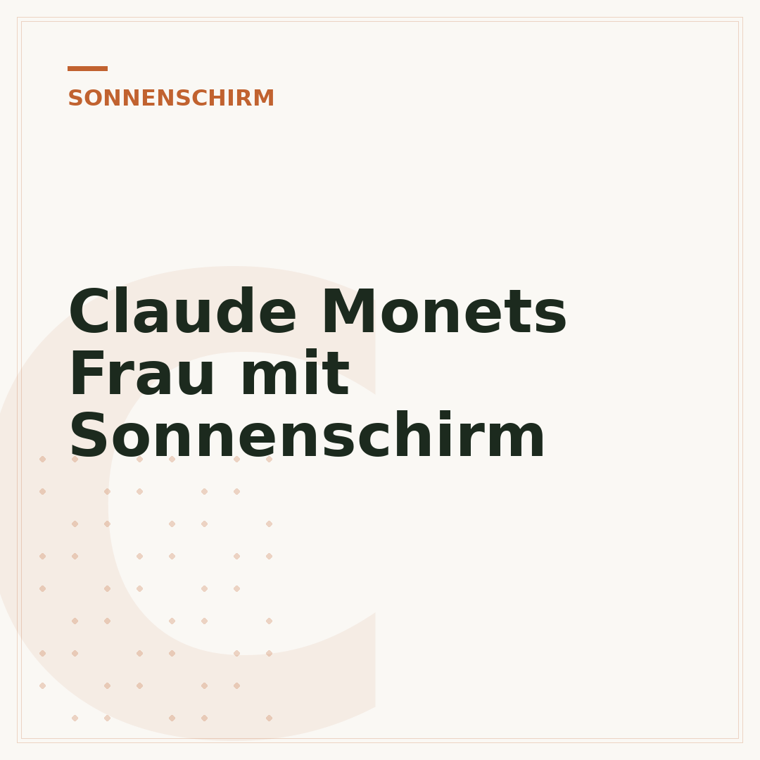 Claude Monets Frau mit Sonnenschirm