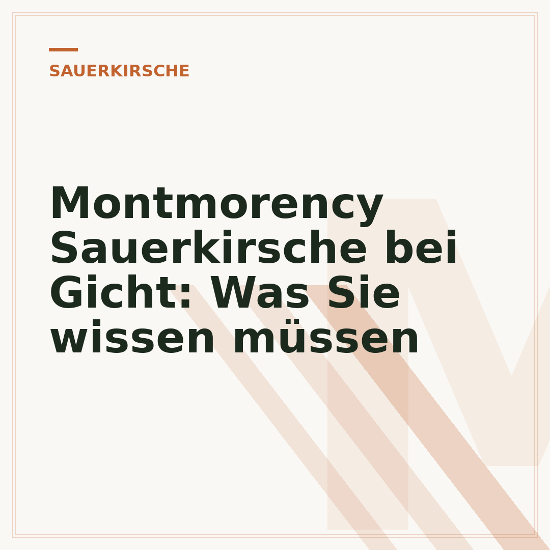 Montmorency Sauerkirsche bei Gicht: Was Sie wissen müssen