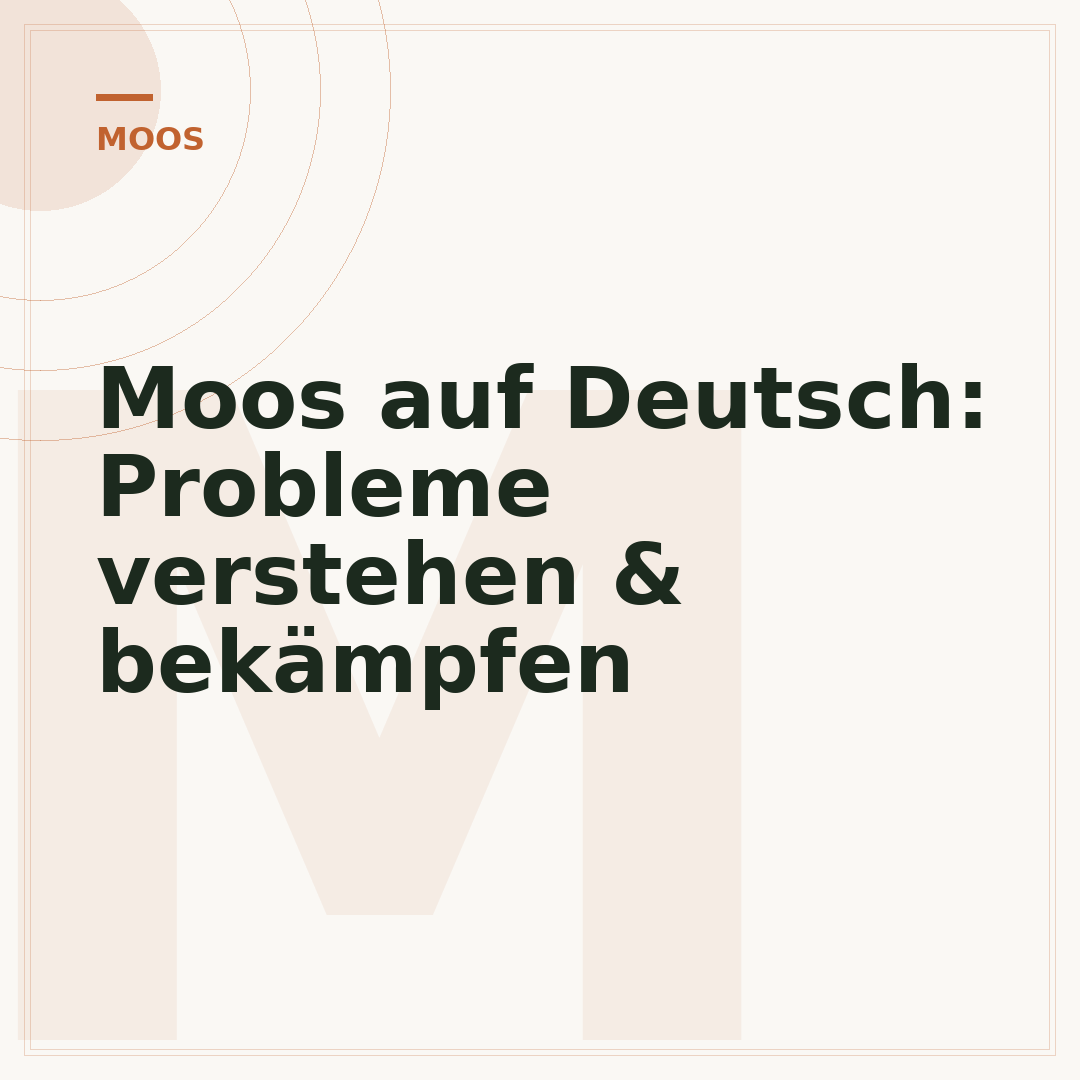 Moos auf Deutsch: Probleme verstehen & bekämpfen
