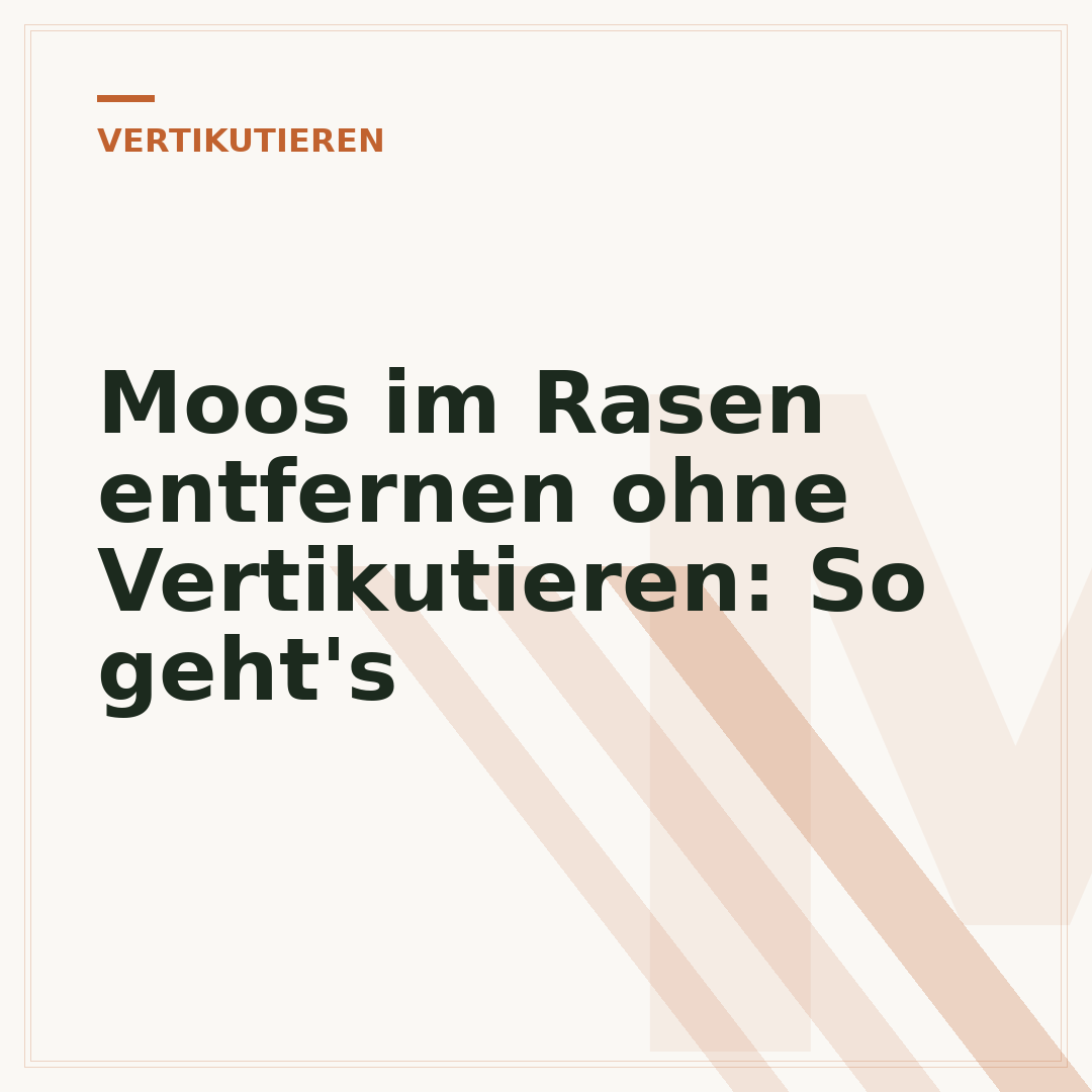 Moos im Rasen entfernen ohne Vertikutieren: So geht's