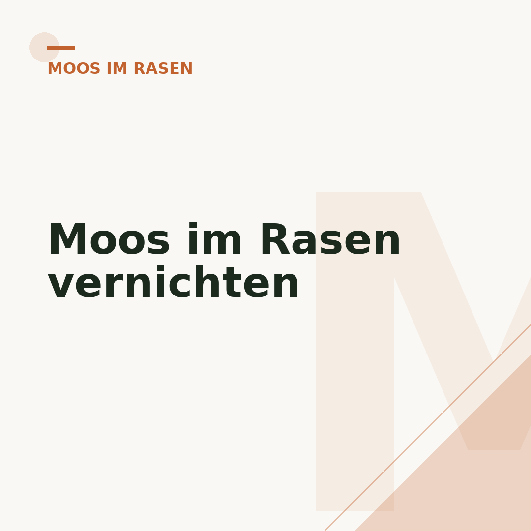 Moos im Rasen vernichten