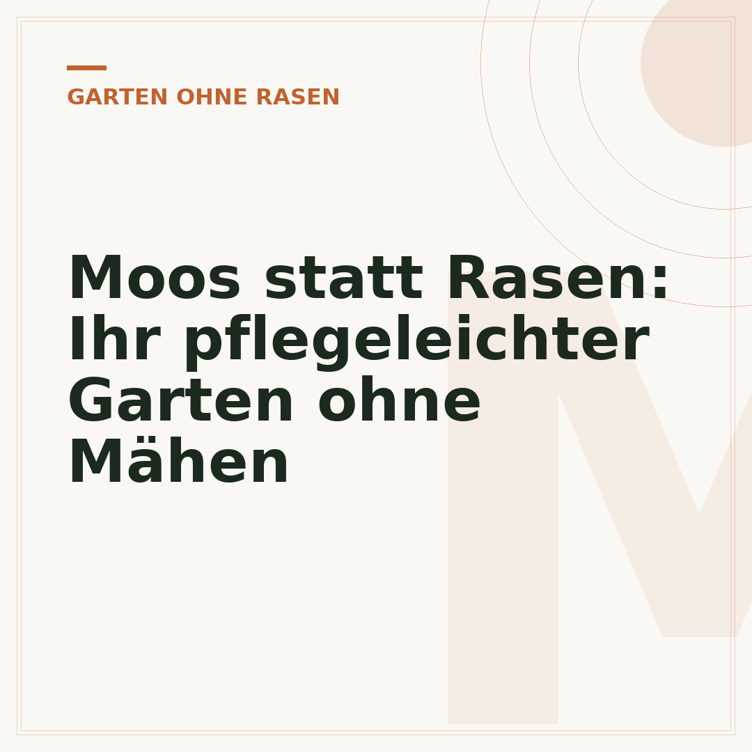 Moos statt Rasen: Ihr pflegeleichter Garten ohne Mähen