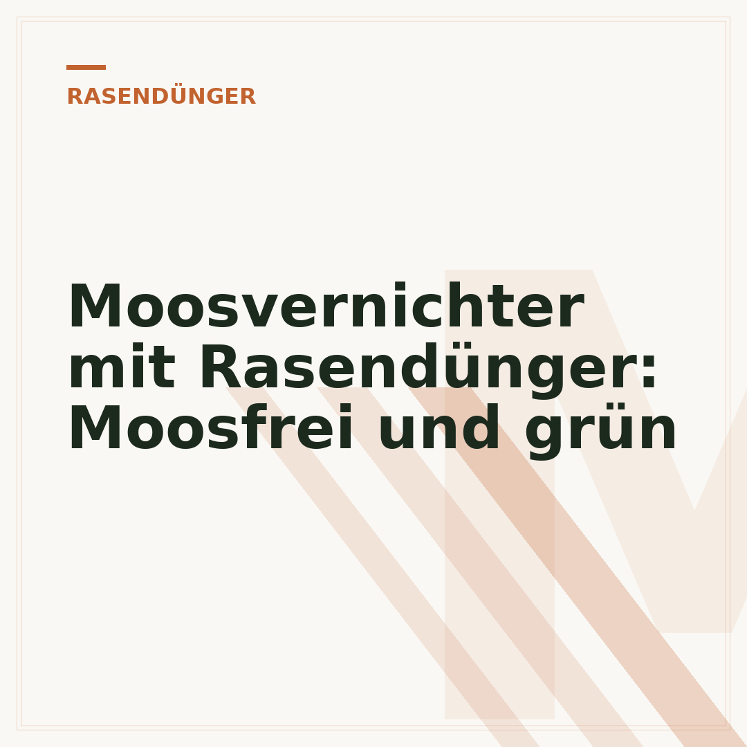 Moosvernichter mit Rasendünger: Moosfrei und grün