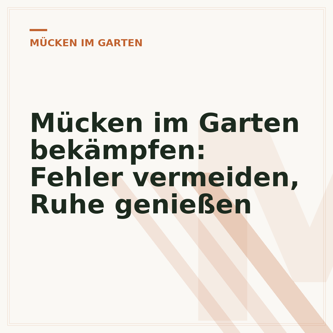 Mücken im Garten bekämpfen: Fehler vermeiden, Ruhe genießen