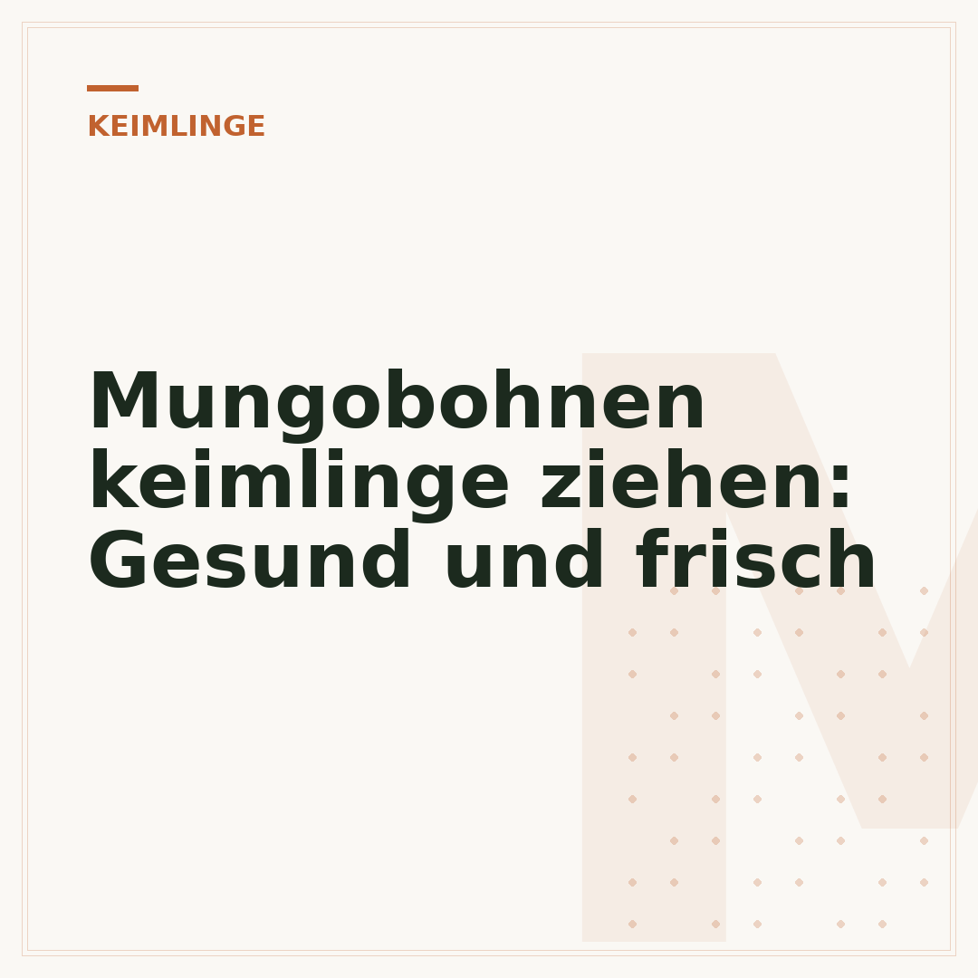 Mungobohnen keimlinge ziehen: Gesund und frisch