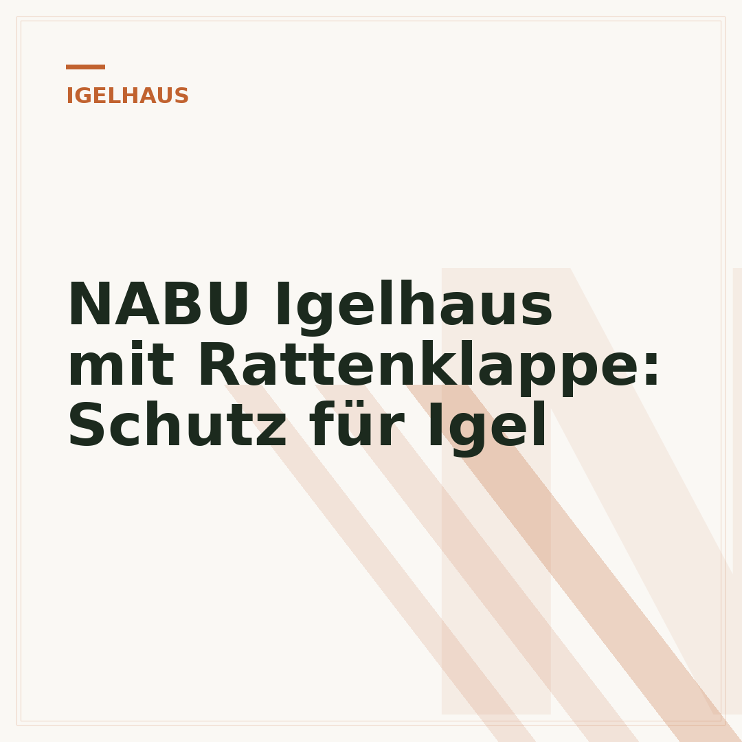 NABU Igelhaus mit Rattenklappe: Schutz für Igel