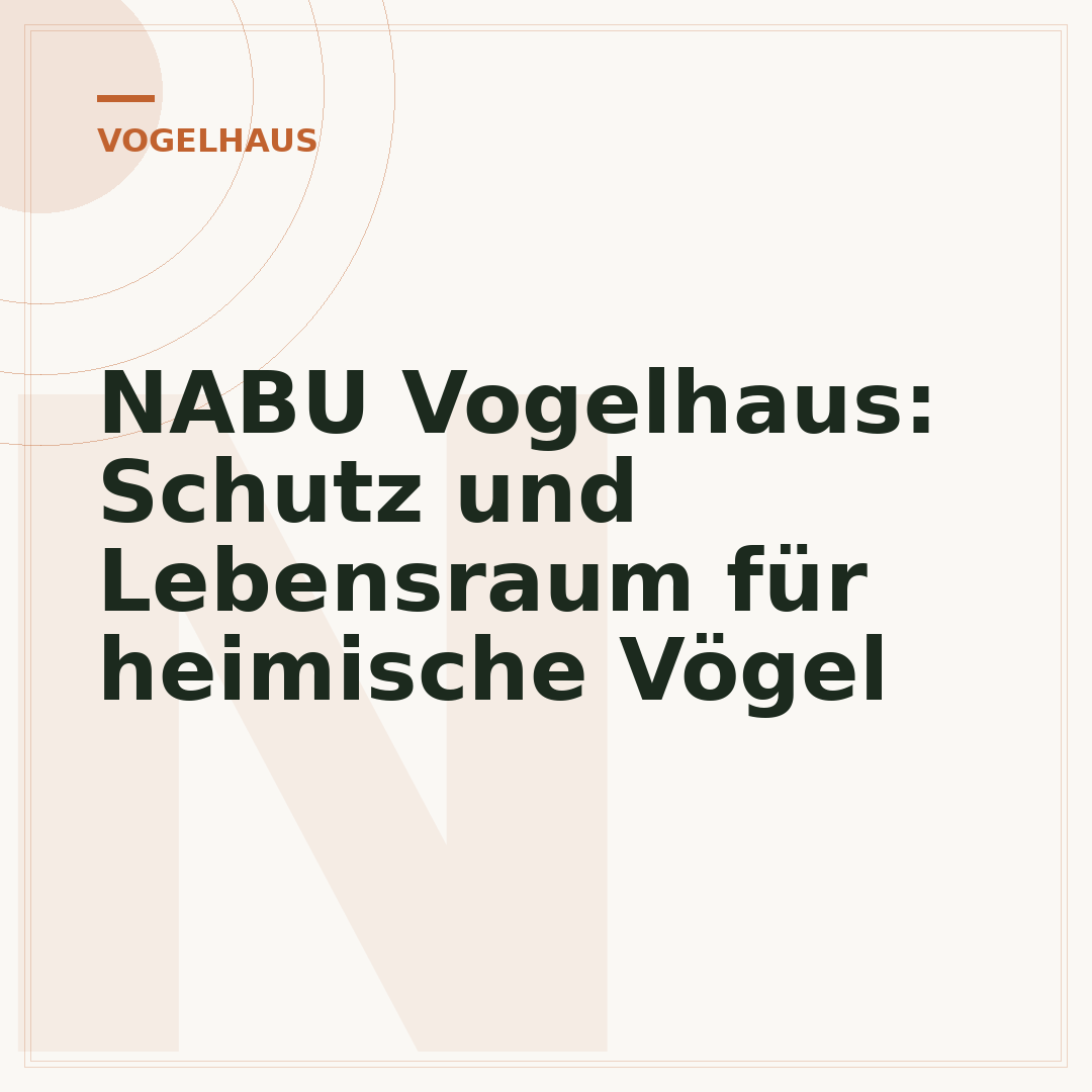 NABU Vogelhaus: Schutz und Lebensraum für heimische Vögel