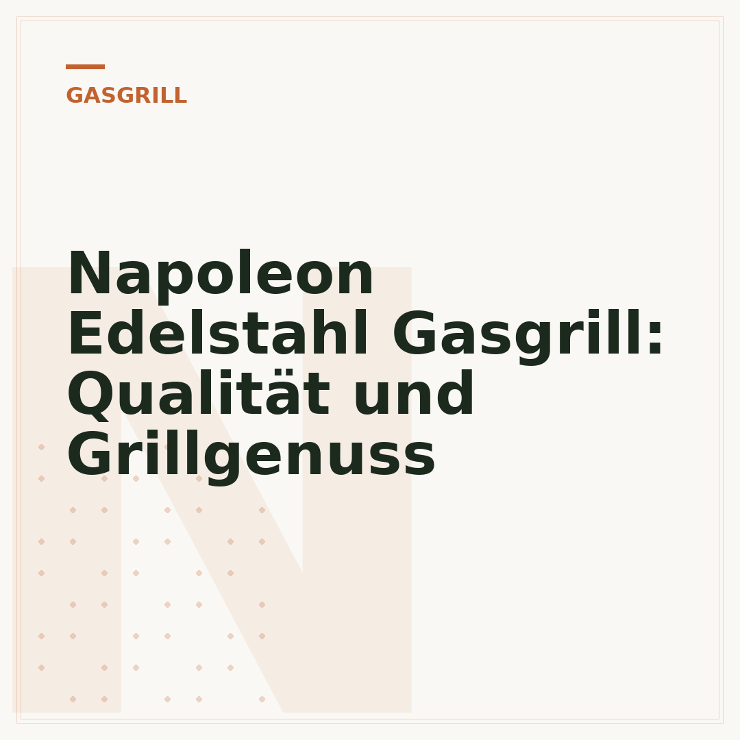 Napoleon Edelstahl Gasgrill: Qualität und Grillgenuss