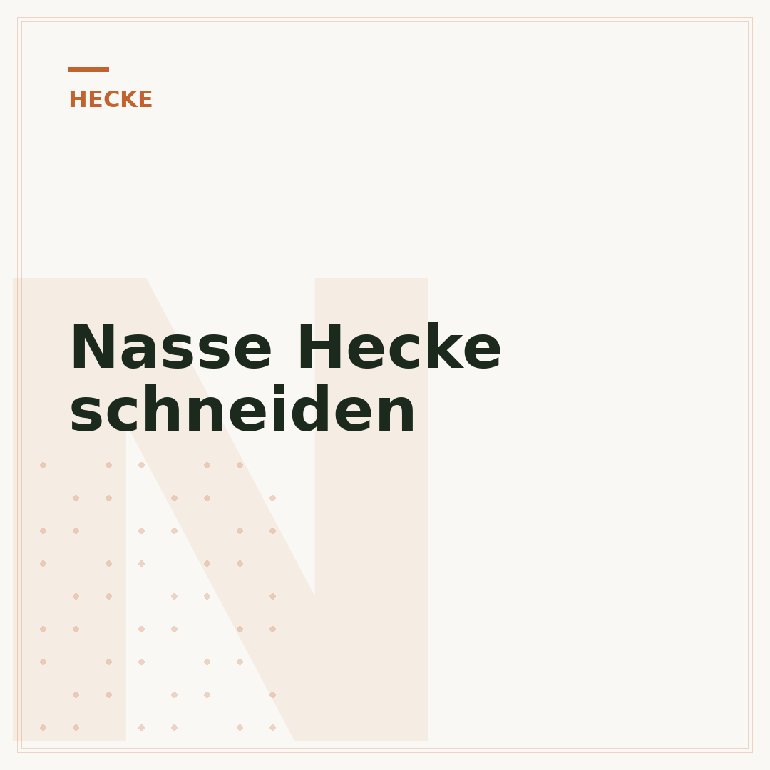 Nasse Hecke schneiden