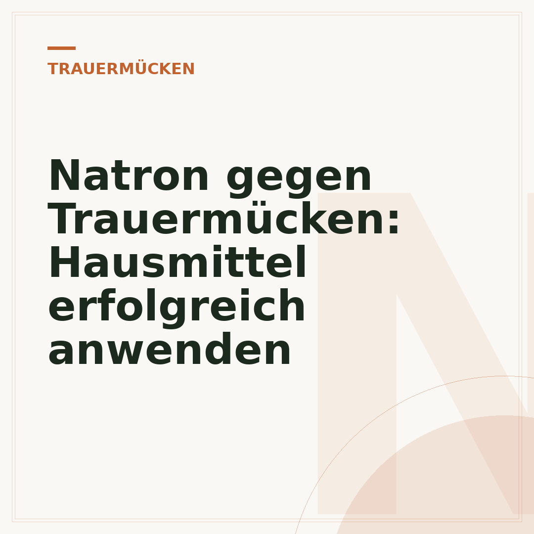Natron gegen Trauermücken: Hausmittel erfolgreich anwenden