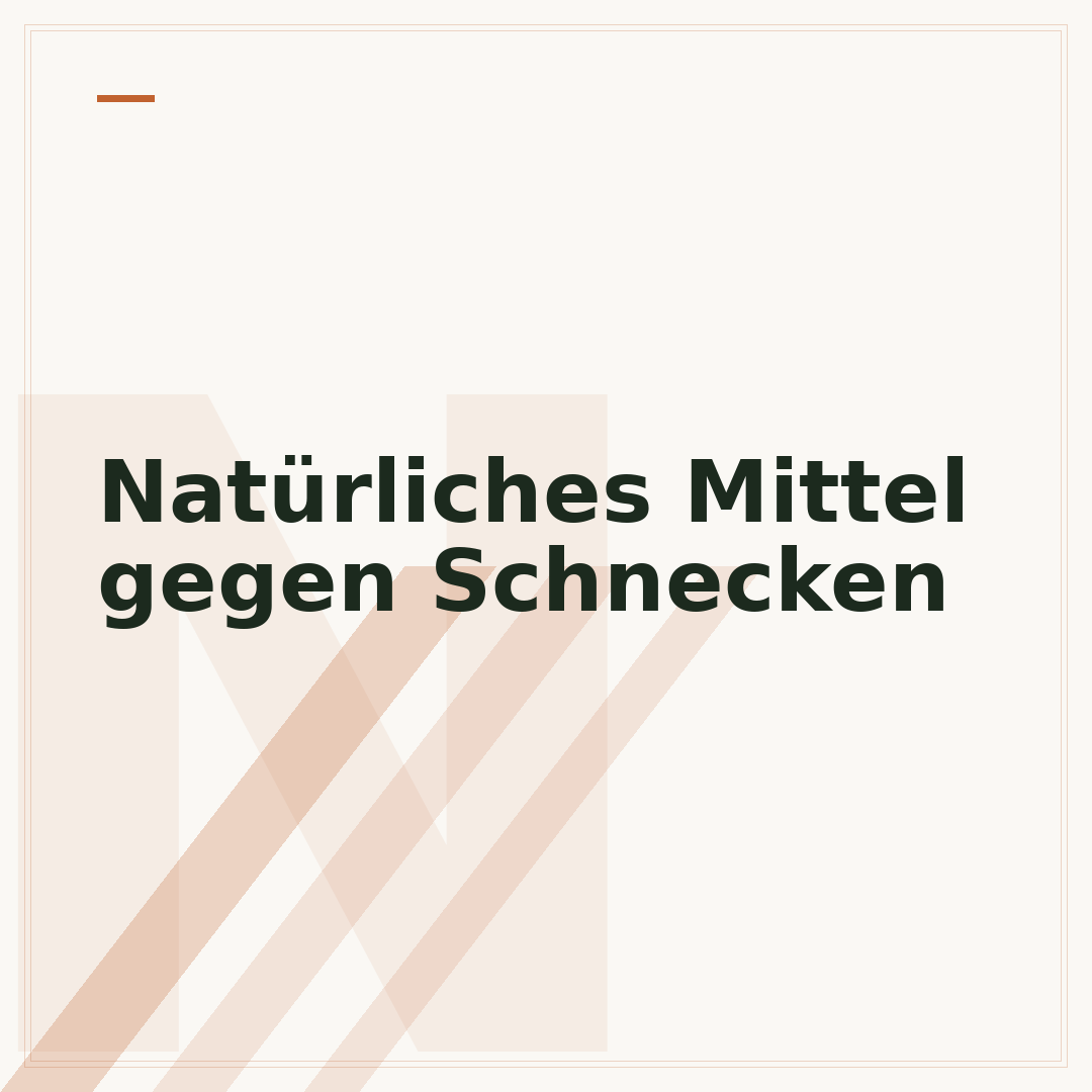 Natürliches Mittel gegen Schnecken