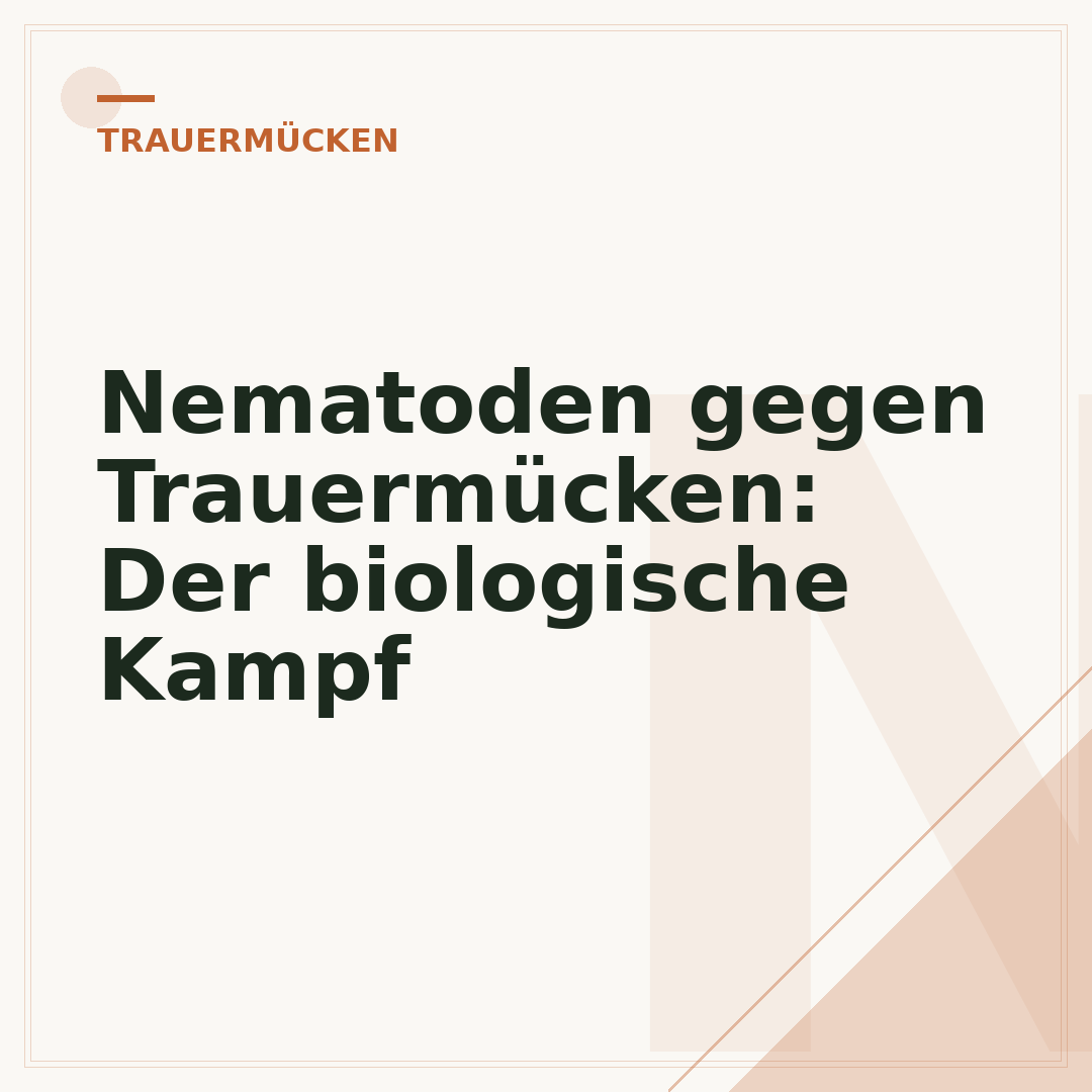 Nematoden gegen Trauermücken: Der biologische Kampf