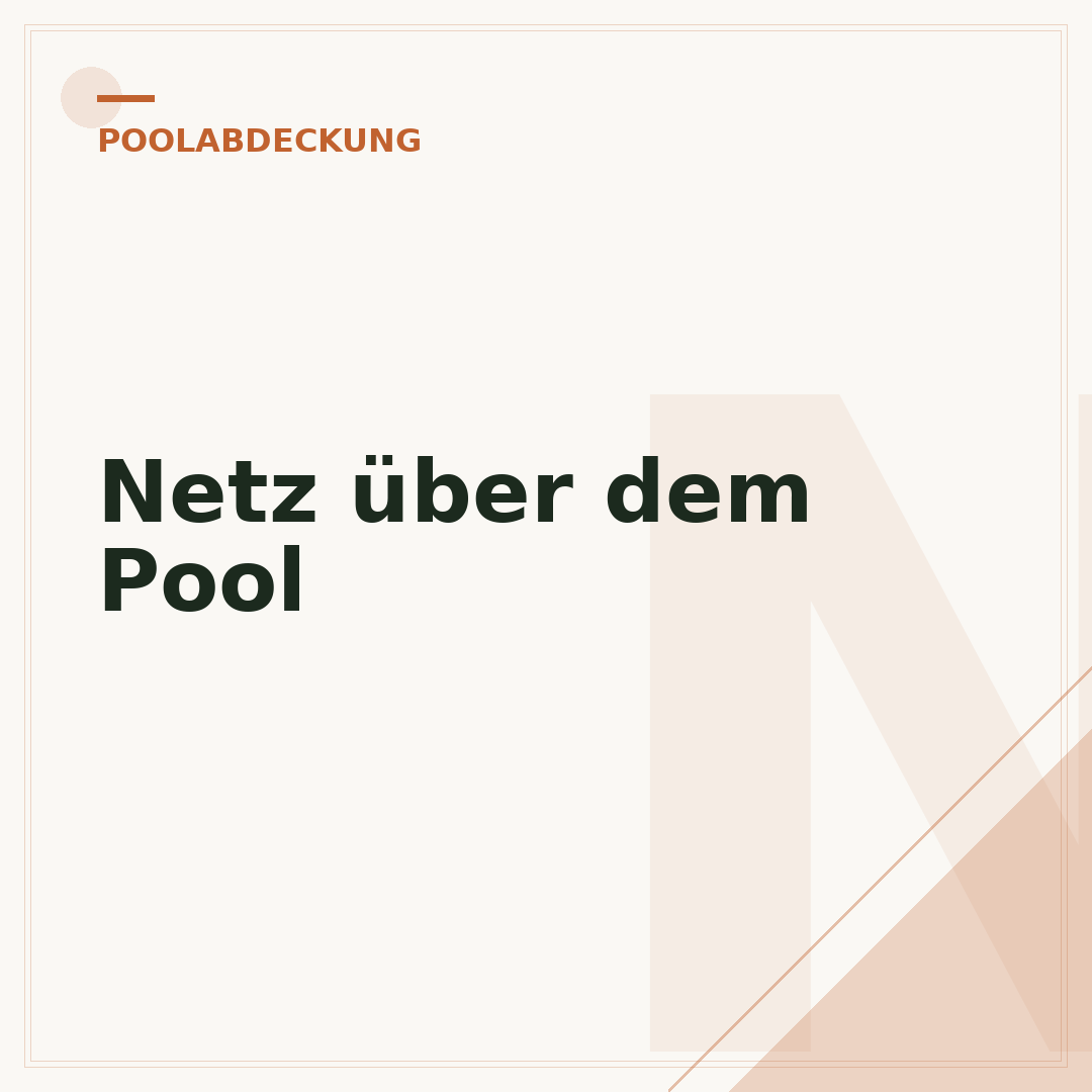 Netz über dem Pool