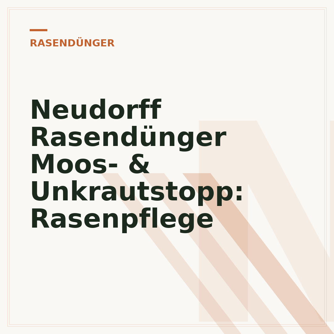 Neudorff Rasendünger Moos- & Unkrautstopp: Rasenpflege