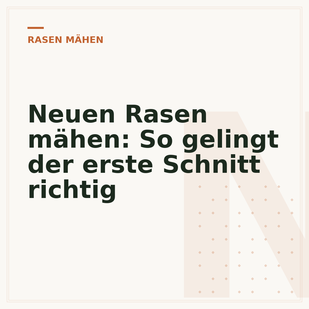 Neuen Rasen mähen: So gelingt der erste Schnitt richtig