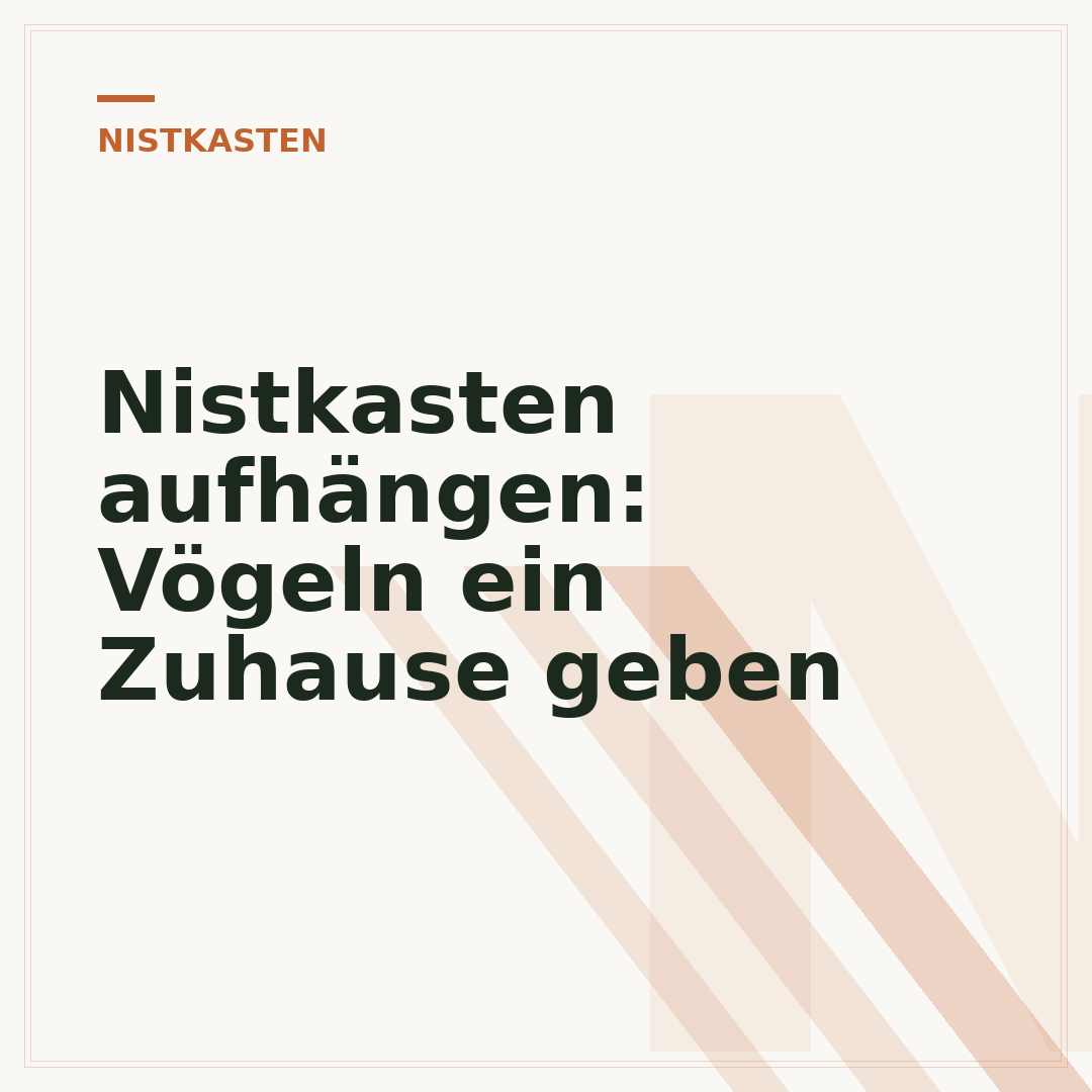 Nistkasten aufhängen: Vögeln ein Zuhause geben