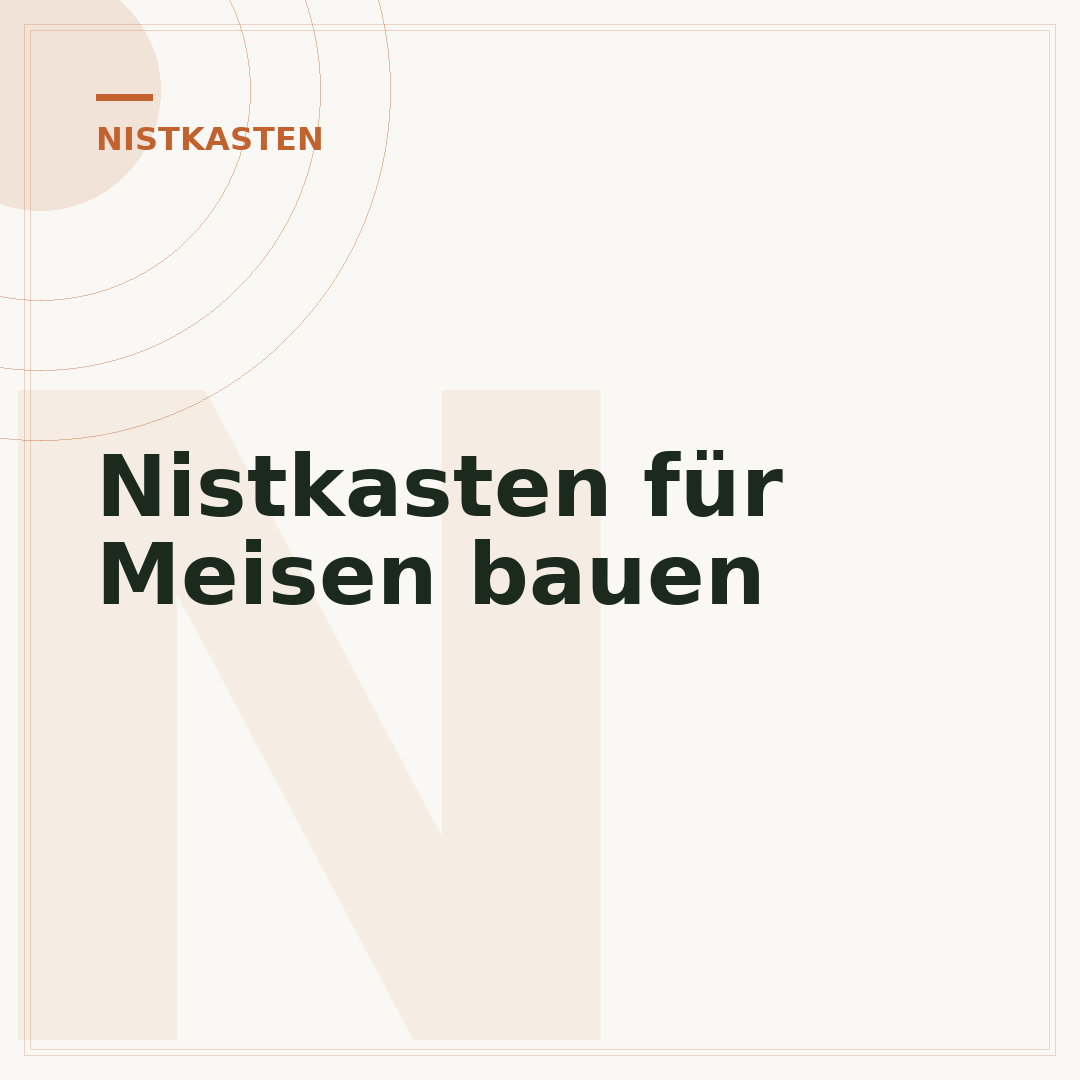 Nistkasten für Meisen bauen