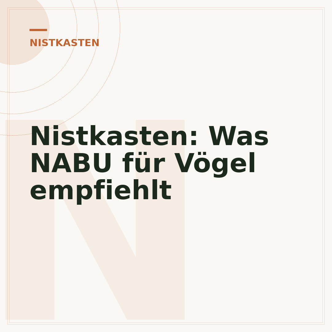 Nistkasten: Was NABU für Vögel empfiehlt