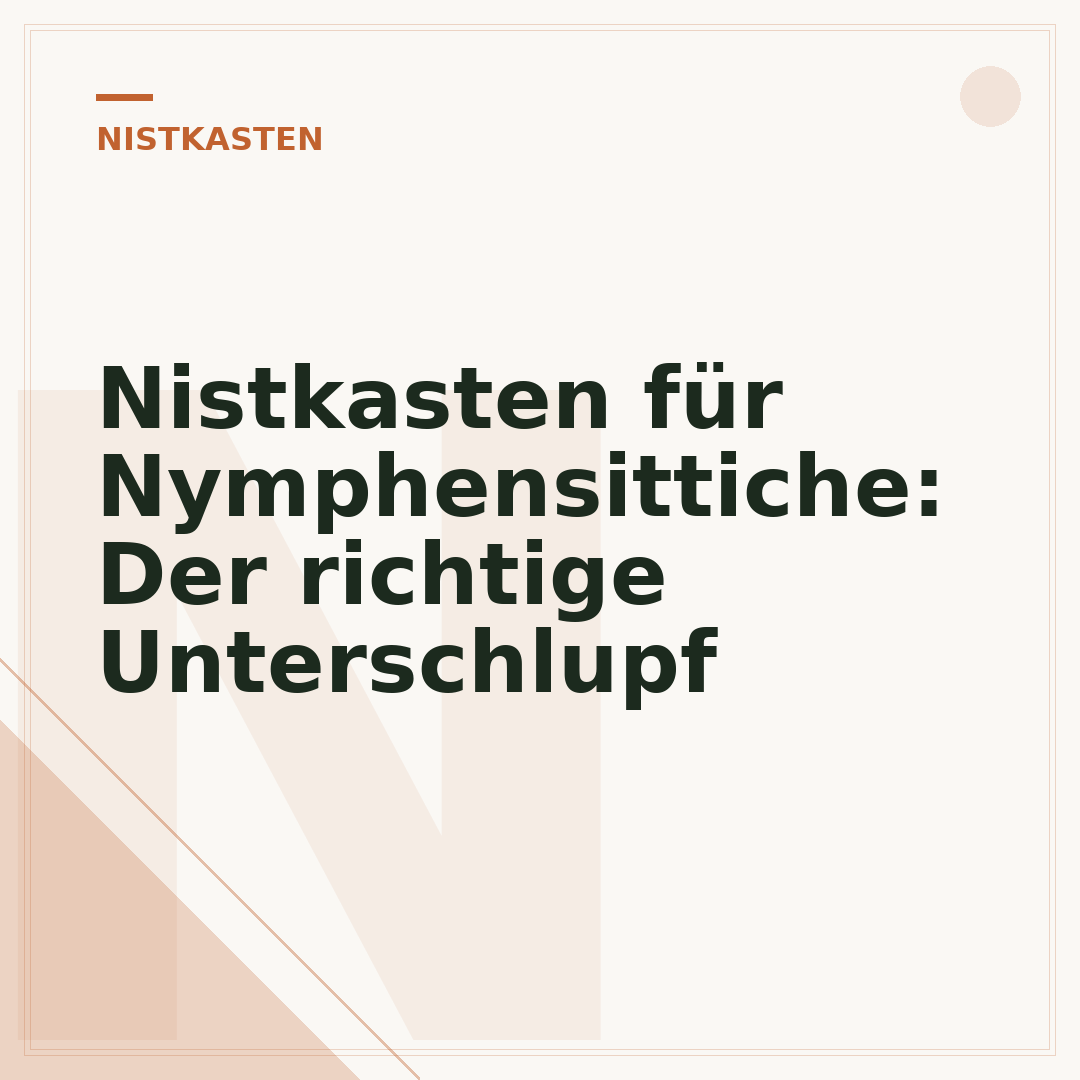Nistkasten für Nymphensittiche: Der richtige Unterschlupf