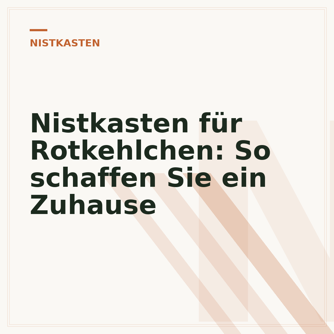 Nistkasten für Rotkehlchen: So schaffen Sie ein Zuhause
