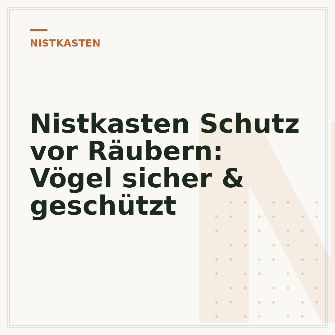 Nistkasten Schutz vor Räubern: Vögel sicher & geschützt