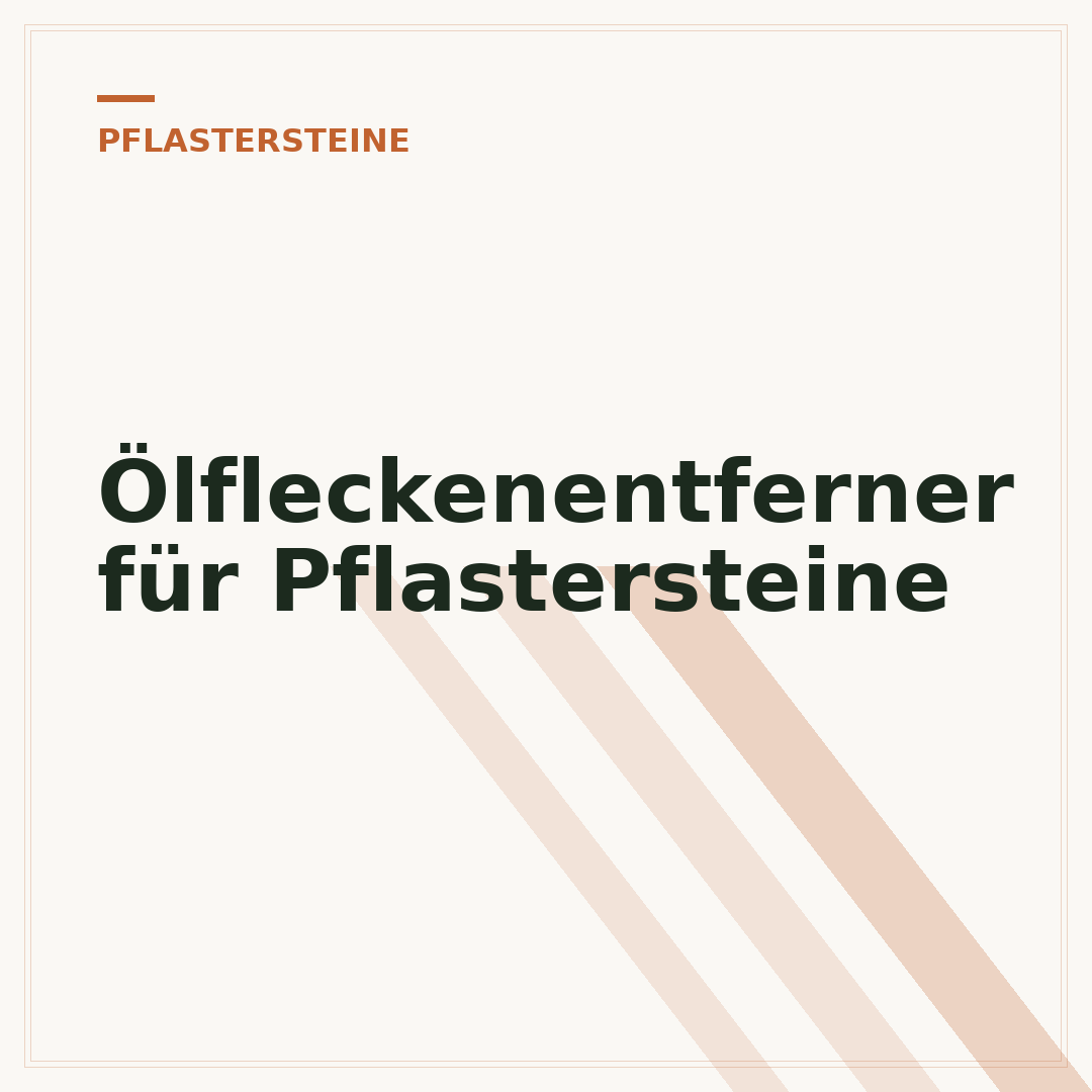 Ölfleckenentferner für Pflastersteine
