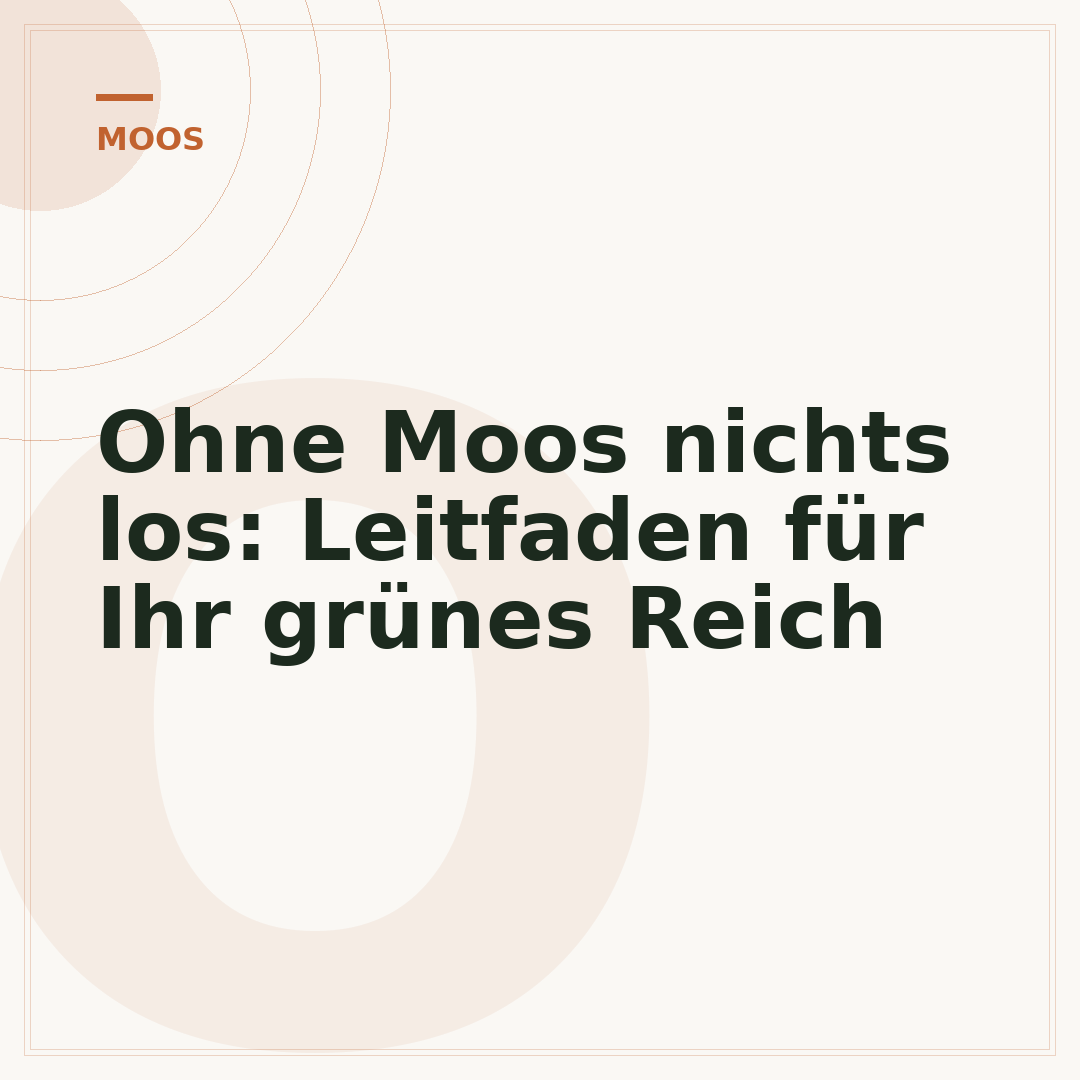 Ohne Moos nichts los: Leitfaden für Ihr grünes Reich