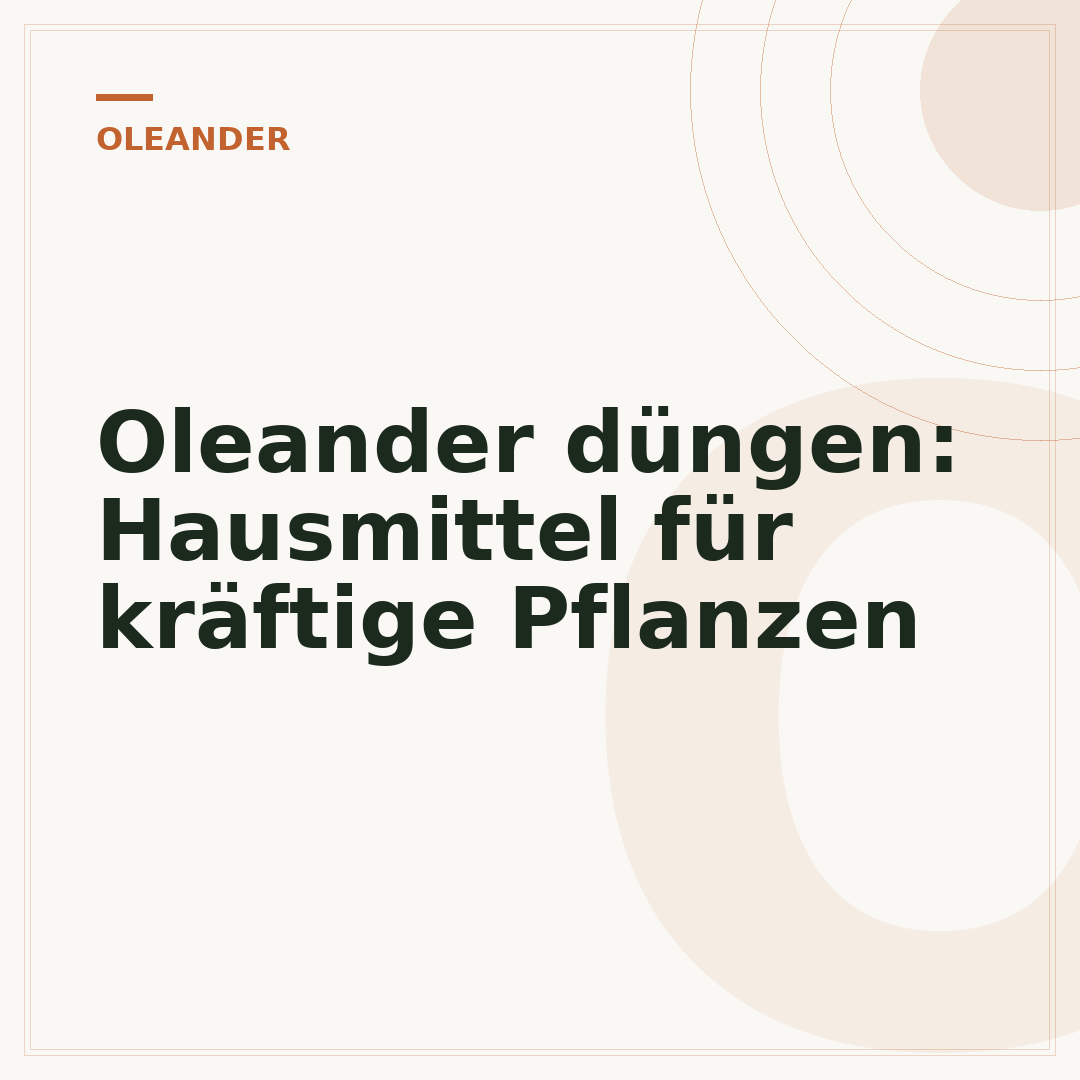 Oleander düngen: Hausmittel für kräftige Pflanzen