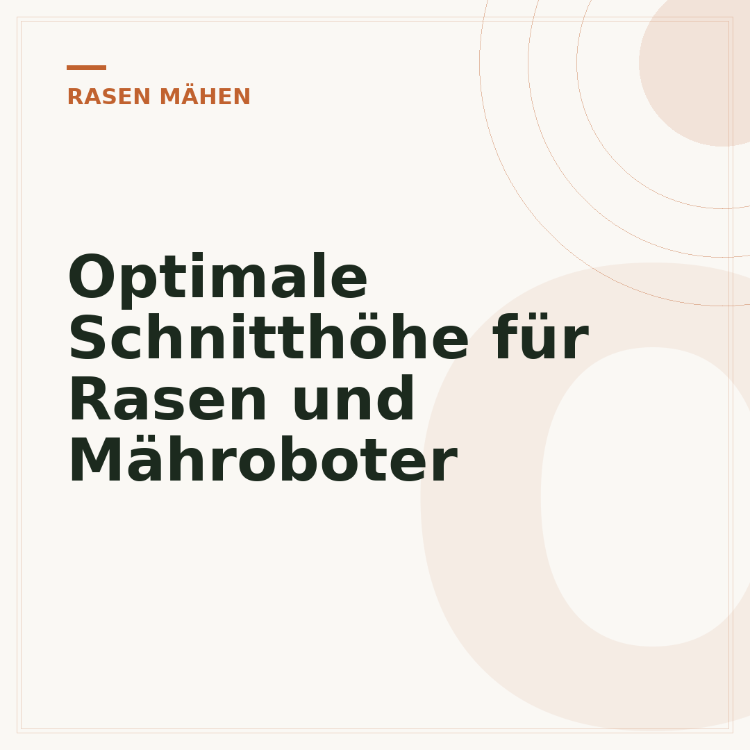 Optimale Schnitthöhe für Rasen und Mähroboter
