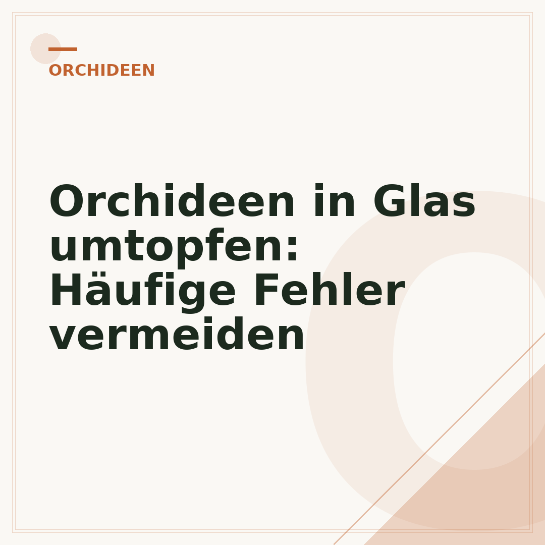 Orchideen in Glas umtopfen: Häufige Fehler vermeiden