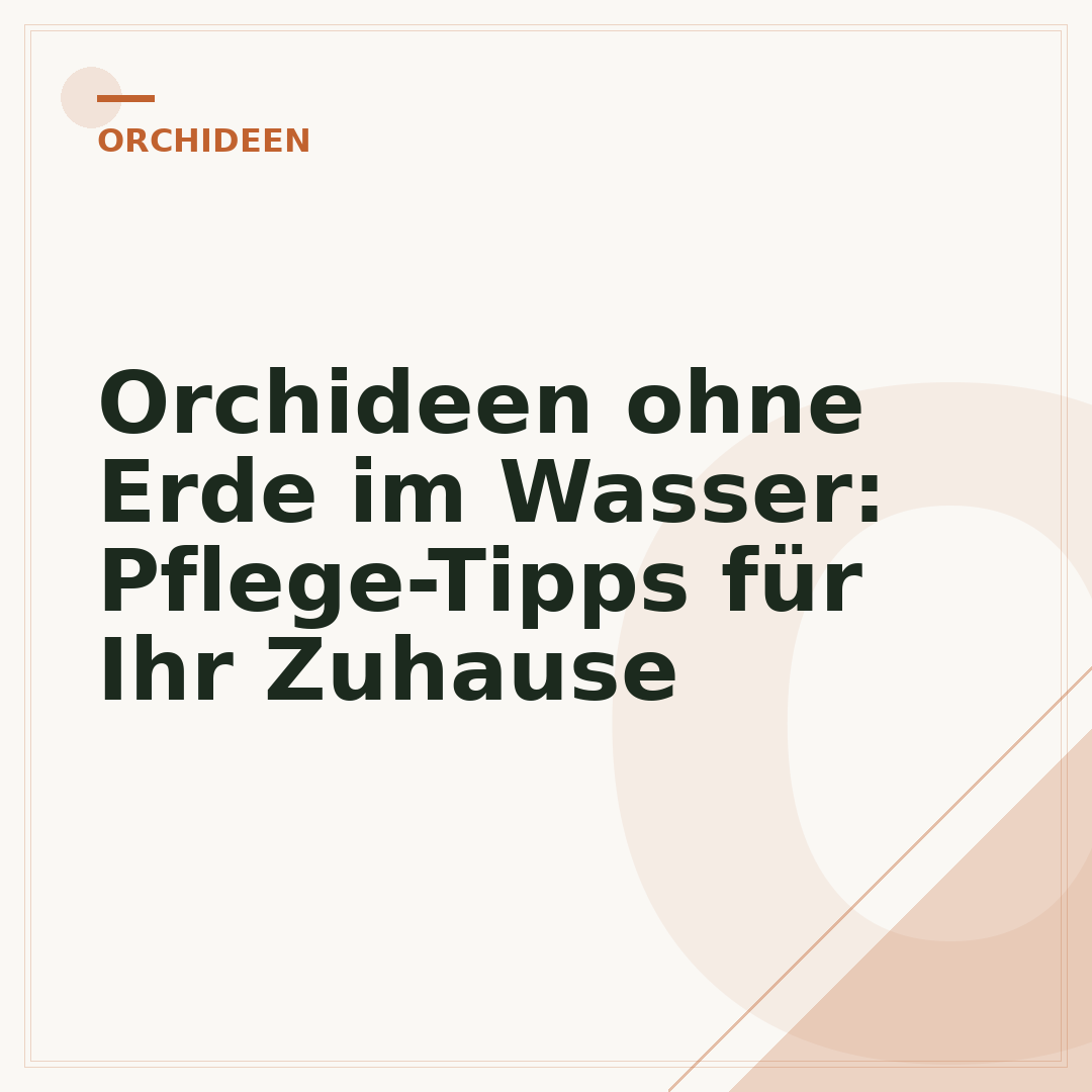 Orchideen ohne Erde im Wasser: Pflege-Tipps für Ihr Zuhause