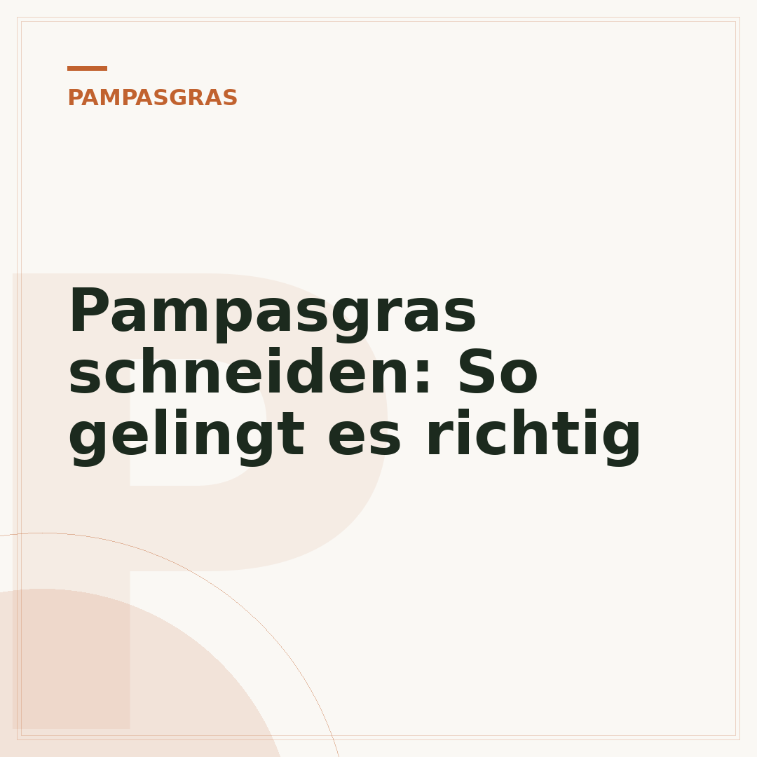 Pampasgras schneiden: So gelingt es richtig