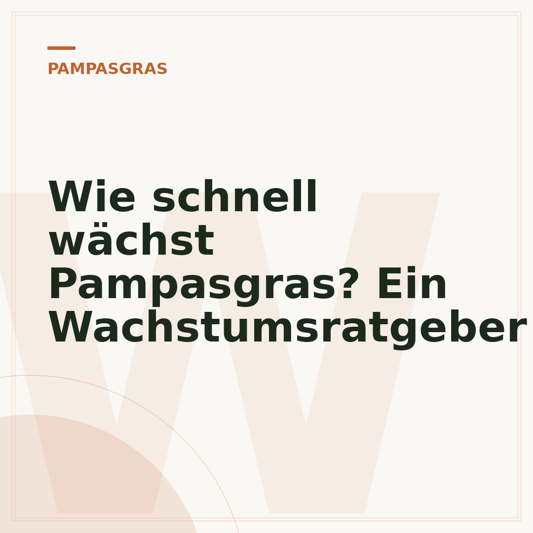 Wie schnell wächst Pampasgras? Ein Wachstumsratgeber