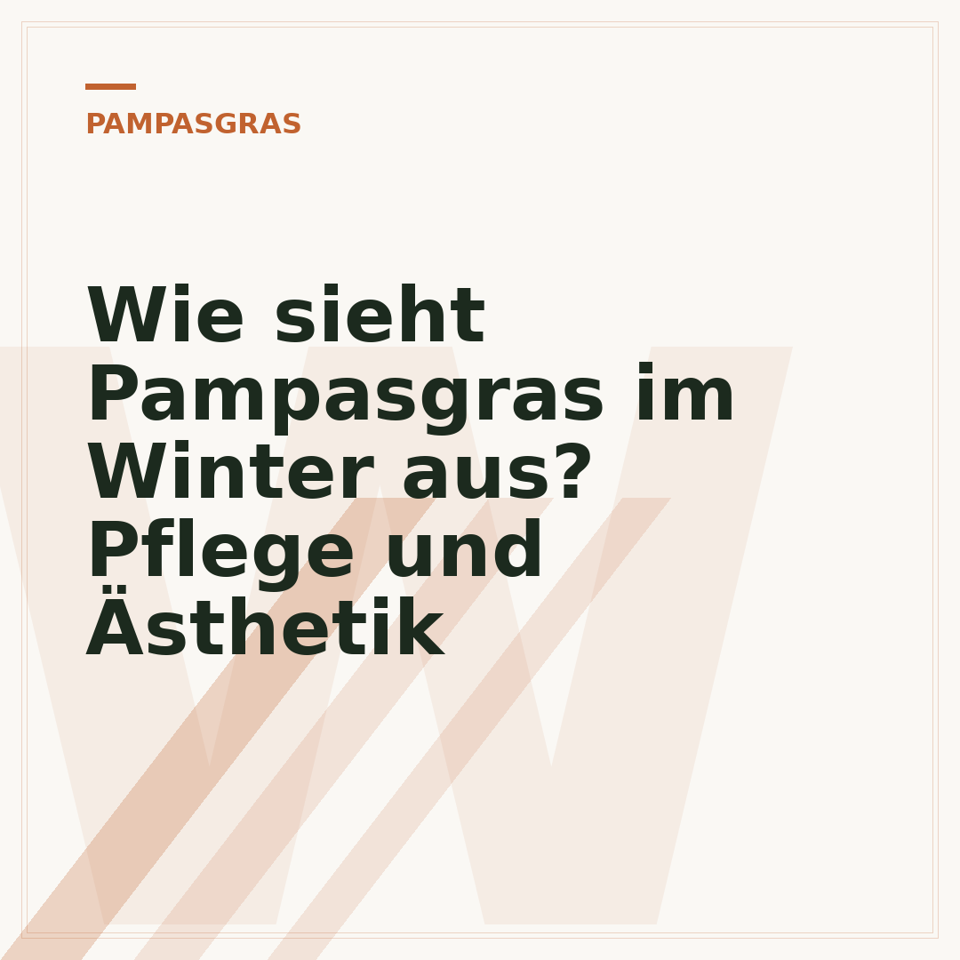 Wie sieht Pampasgras im Winter aus? Pflege und Ästhetik