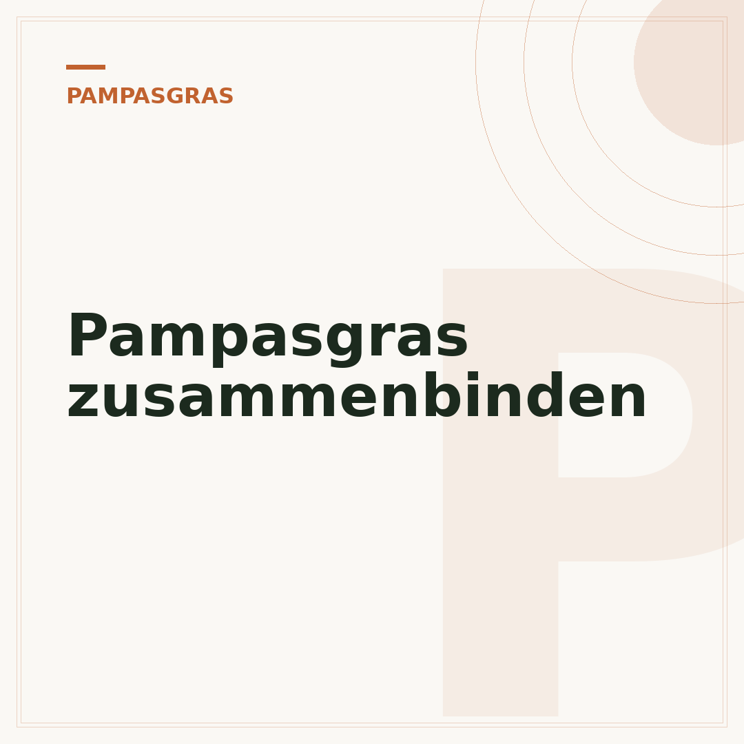 Pampasgras zusammenbinden