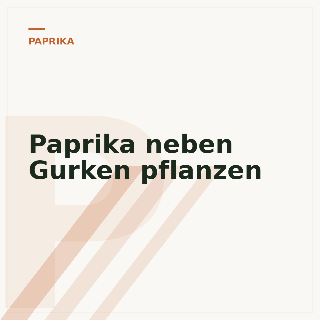 Paprika neben Gurken pflanzen