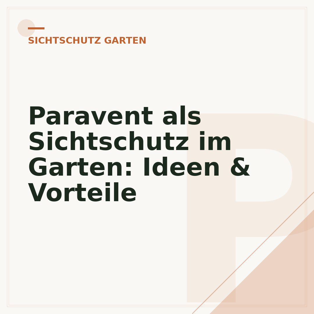 Paravent als Sichtschutz im Garten: Ideen & Vorteile