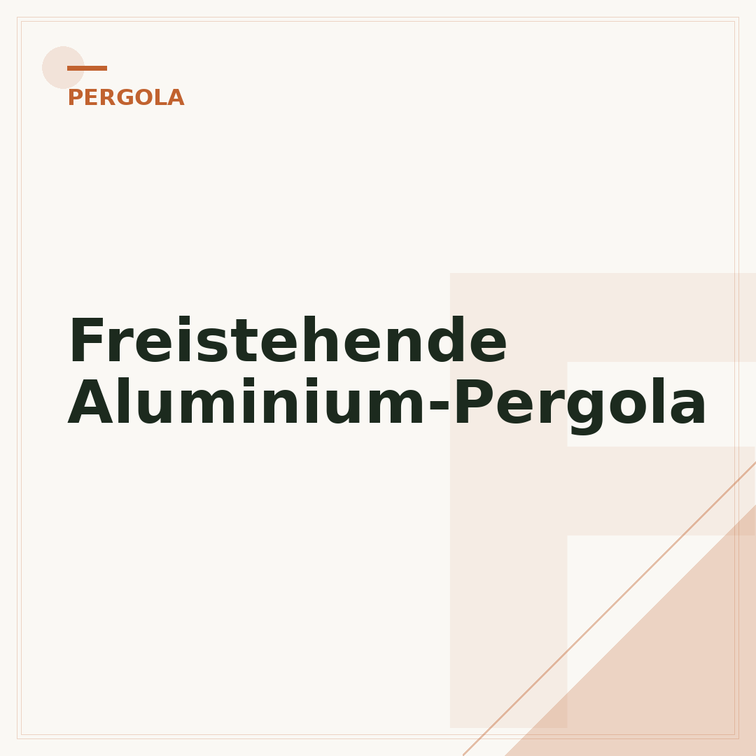 Freistehende Aluminium-Pergola