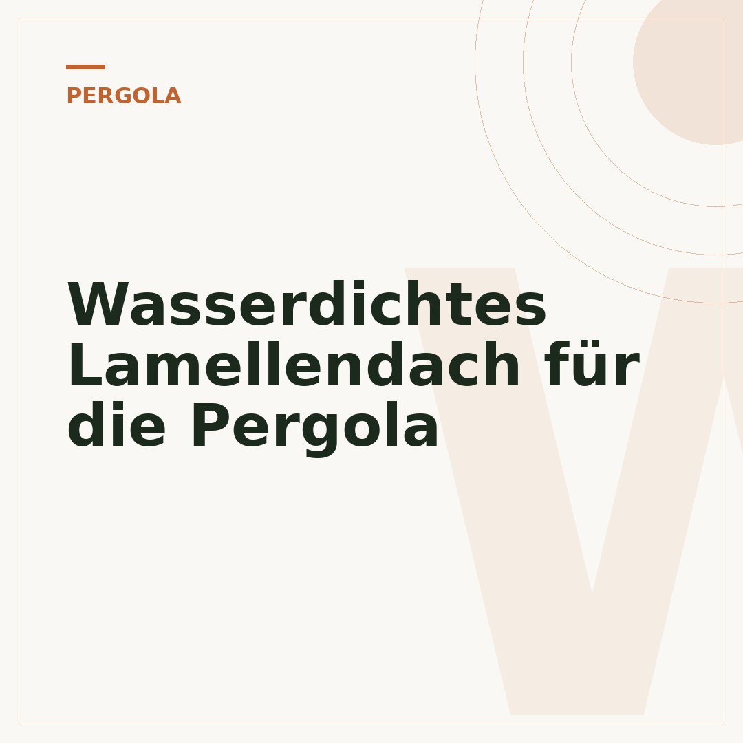 Wasserdichtes Lamellendach für die Pergola
