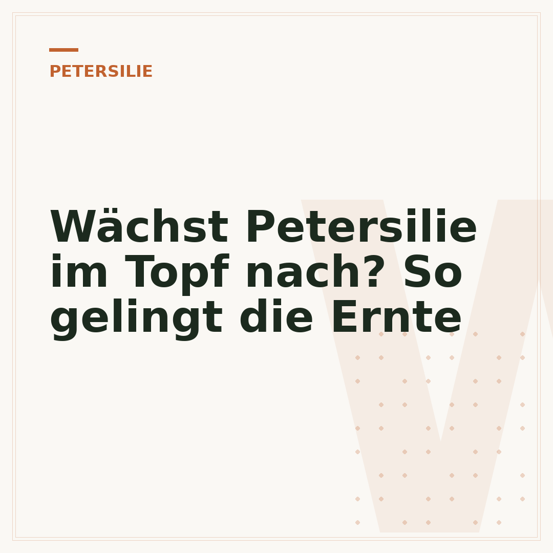 Wächst Petersilie im Topf nach? So gelingt die Ernte