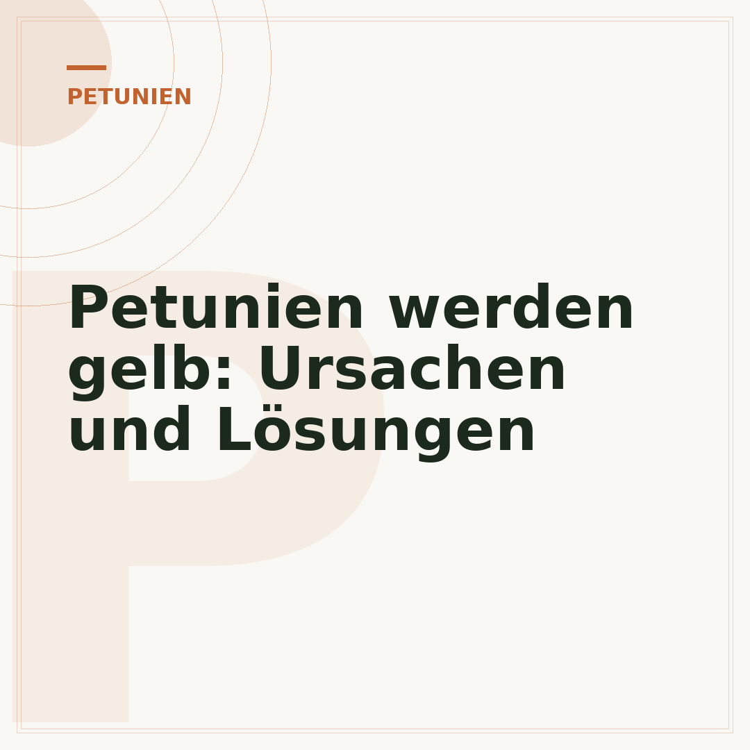 Petunien werden gelb: Ursachen und Lösungen