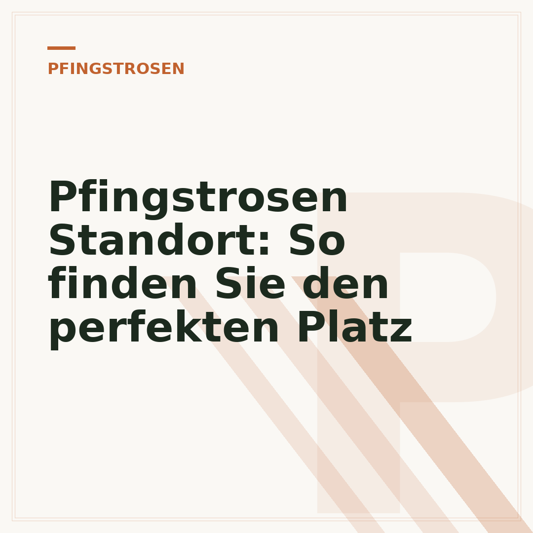 Pfingstrosen Standort: So finden Sie den perfekten Platz