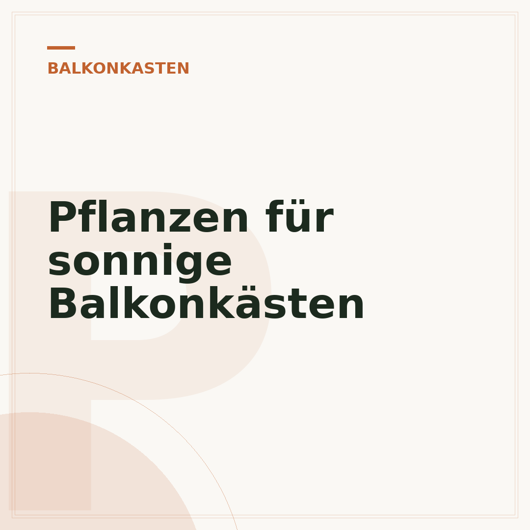 Pflanzen für sonnige Balkonkästen