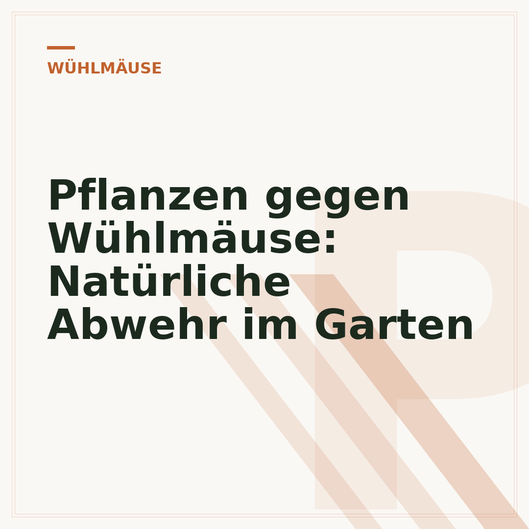 Pflanzen gegen Wühlmäuse: Natürliche Abwehr im Garten